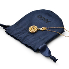 로얄 블루 두꺼운 패브릭 목걸이 선물 가방 15x20cm 크기 HY