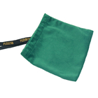 8x12cm 패브릭 졸라매는 끈 선물 가방 사용자 정의 실크 스크린 인쇄 로고 짙은 녹색 벨벳 선물 포장 가방